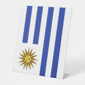 Uruguay-vlag Reclamebord Met Voetstuk (Voorkant)