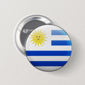 Uruguay-vlag Ronde Button 5,7 Cm (Voorkant /achterkant)