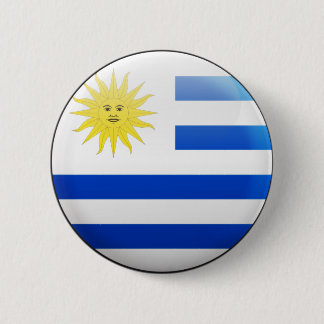 Uruguay-vlag Ronde Button 5,7 Cm