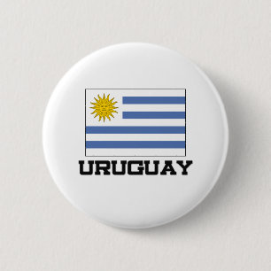 Uruguay-vlag Ronde Button 5,7 Cm