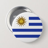 Uruguay-vlag Ronde Button 7,6 Cm (Voorkant /achterkant)