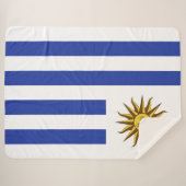 Uruguay-vlag Sherpa Deken (Voorkant (horizontaal))
