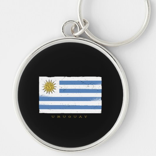 Uruguay Vlag Sleutelhanger (Voorkant)