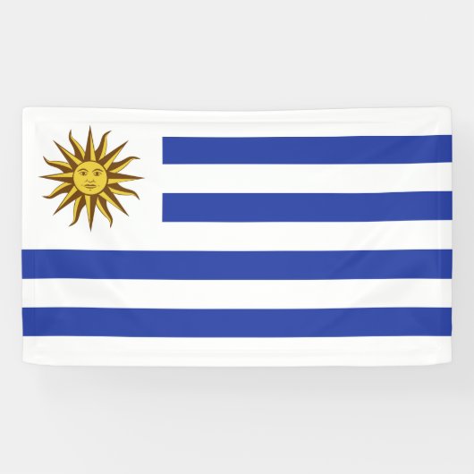 Uruguay-vlag Spandoek (Horizontaal)
