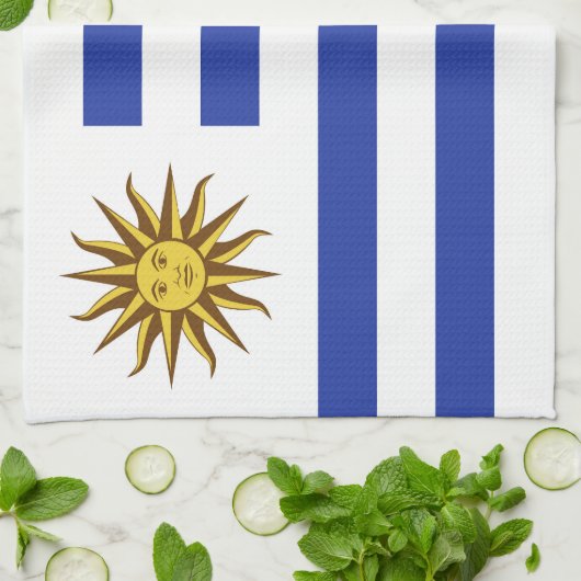 Uruguay-vlag Theedoek (Gevouwen)
