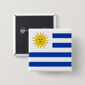 Uruguay-vlag Vierkante Button 5,1 Cm (Voorkant /achterkant)
