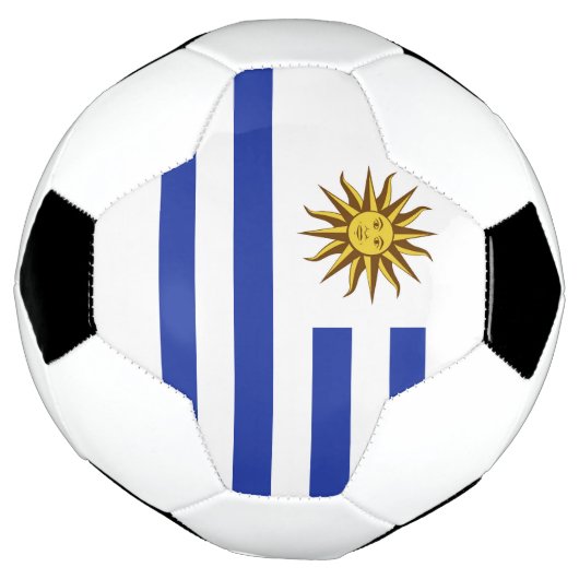 Uruguay-vlag Voetbal (Gedraaid)
