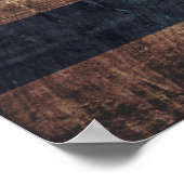 Uruguay-vlag voor oude houten korrels poster (Hoek)