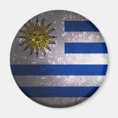Uruguay Vlag Vuurwerk Magneet (Voorkant)