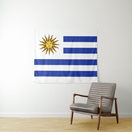 Uruguay-vlag Wandkleed (In Situ (horizontaal))