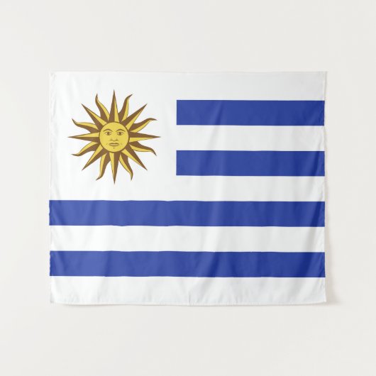 Uruguay-vlag Wandkleed (Voorkant (horizontaal))