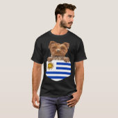 Uruguay Vlag Yorkshire Terrier Hond in zak T-shirt (Voorkant volledig)
