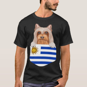 Uruguay Vlag Zijdeachtige Terriër Hond in zak T-shirt
