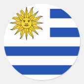 Uruguay-vlaggen Ronde Sticker (Voorkant)