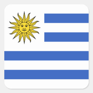 Uruguay-vlaggen Vierkante Sticker