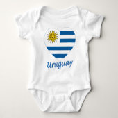 Uruguay-vlaggenhart Romper (Voorkant)