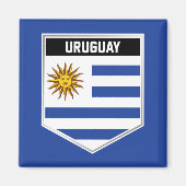 Uruguay-vlaggenschild Magneet (Voorkant)