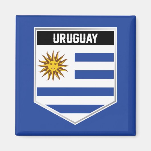 Uruguay-vlaggenschild Magneet (Voorkant)