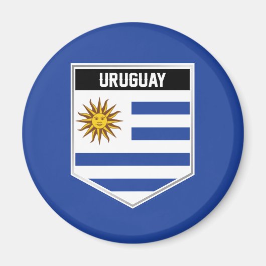 Uruguay-vlaggenschild Magneet (Voorkant)