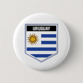 Uruguay-vlaggenschild Ronde Button 5,7 Cm (Voorkant)