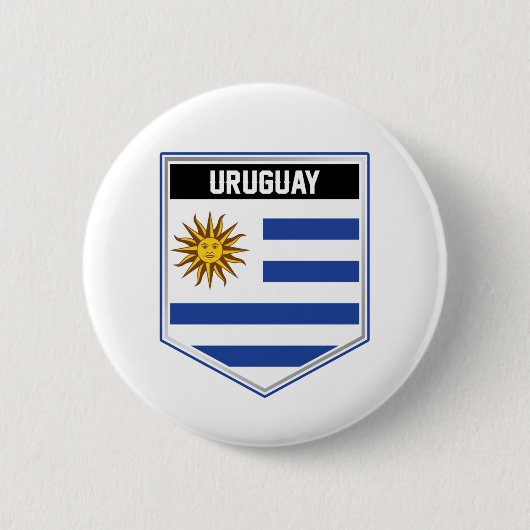 Uruguay-vlaggenschild Ronde Button 5,7 Cm (Voorkant)