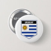 Uruguay-vlaggenschild Ronde Button 5,7 Cm (Voorkant /achterkant)