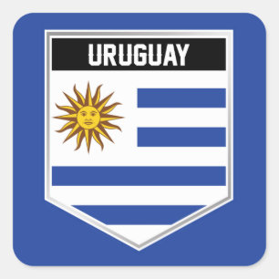 Uruguay-vlaggenschild Vierkante Sticker