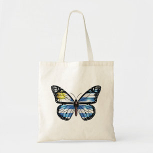Uruguay vlinder monarch vlag Tri-Blend shirt Tote Bag