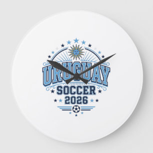 Uruguay Voetbal 2026 Voetbal Vet Land Typografie Grote Klok