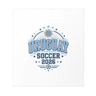 Uruguay Voetbal 2026 Voetbal Vet Land Typografie Notitieblok