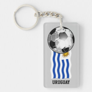 Uruguay Voetbal (dubbelzijdig) Sleutelhanger