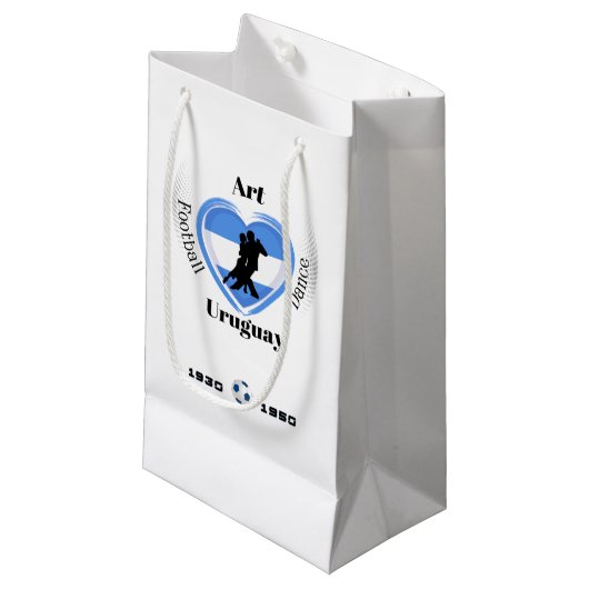 Uruguay-Voetbal Klein Cadeauzakje (Voorkant Gekanteld)
