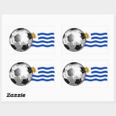 Uruguay Voetbal Rechthoek Stickers (Vel)
