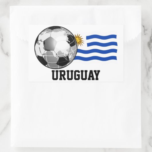 Uruguay Voetbal Rechthoek Stickers (Tas)