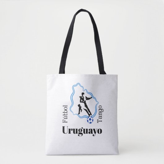 Uruguay-Voetbal Tote Bag (Voorkant)