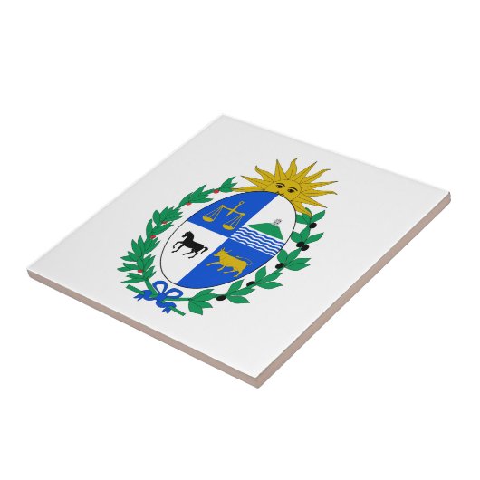 Uruguay wapenstilstand tegeltje (Zijkant)