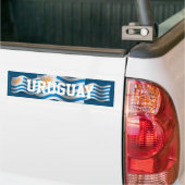 Uruguay-Waving-vlag Bumpersticker (Op Truck)