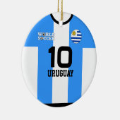 Uruguay World Soccer Jersey Ornament (Rechts)
