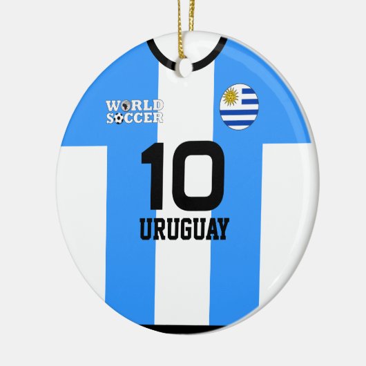 Uruguay World Soccer Jersey Ornament (Links)