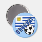 URUGUAY World Voetbal Fan Tshirts Magneet (Voorkant / Achterkant)