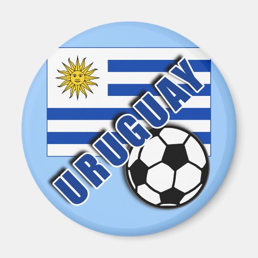 URUGUAY World Voetbal Fan Tshirts Magneet (Voorkant)