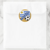 URUGUAY World Voetbal Fan Tshirts Ronde Sticker (Tas)