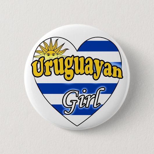 Uruguayaans meisje ronde button 5,7 cm (Voorkant)