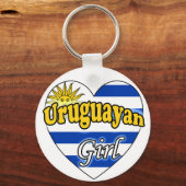 Uruguayaans meisje sleutelhanger (Voorkant)