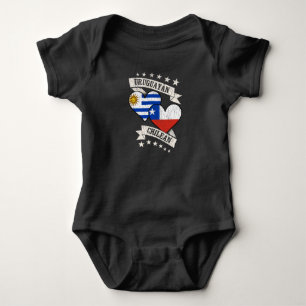 Uruguayaanse Chileense hartvlaggen Uruguay Chili Romper