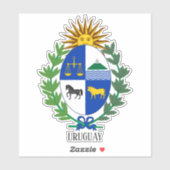 Uruguayaanse nationale wapenschild sticker (Vel)