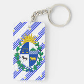 Uruguayaanse strepen vlag sleutelhanger (achterkant)