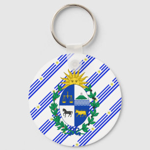 Uruguayaanse strepen vlag sleutelhanger