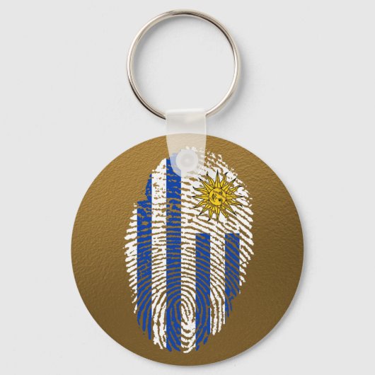 Uruguayaanse vingerafdrukvlag sleutelhanger (Voorkant)
