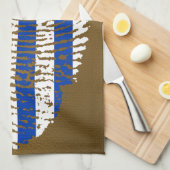 Uruguayaanse vingerafdrukvlag theedoek (Quarter Fold)